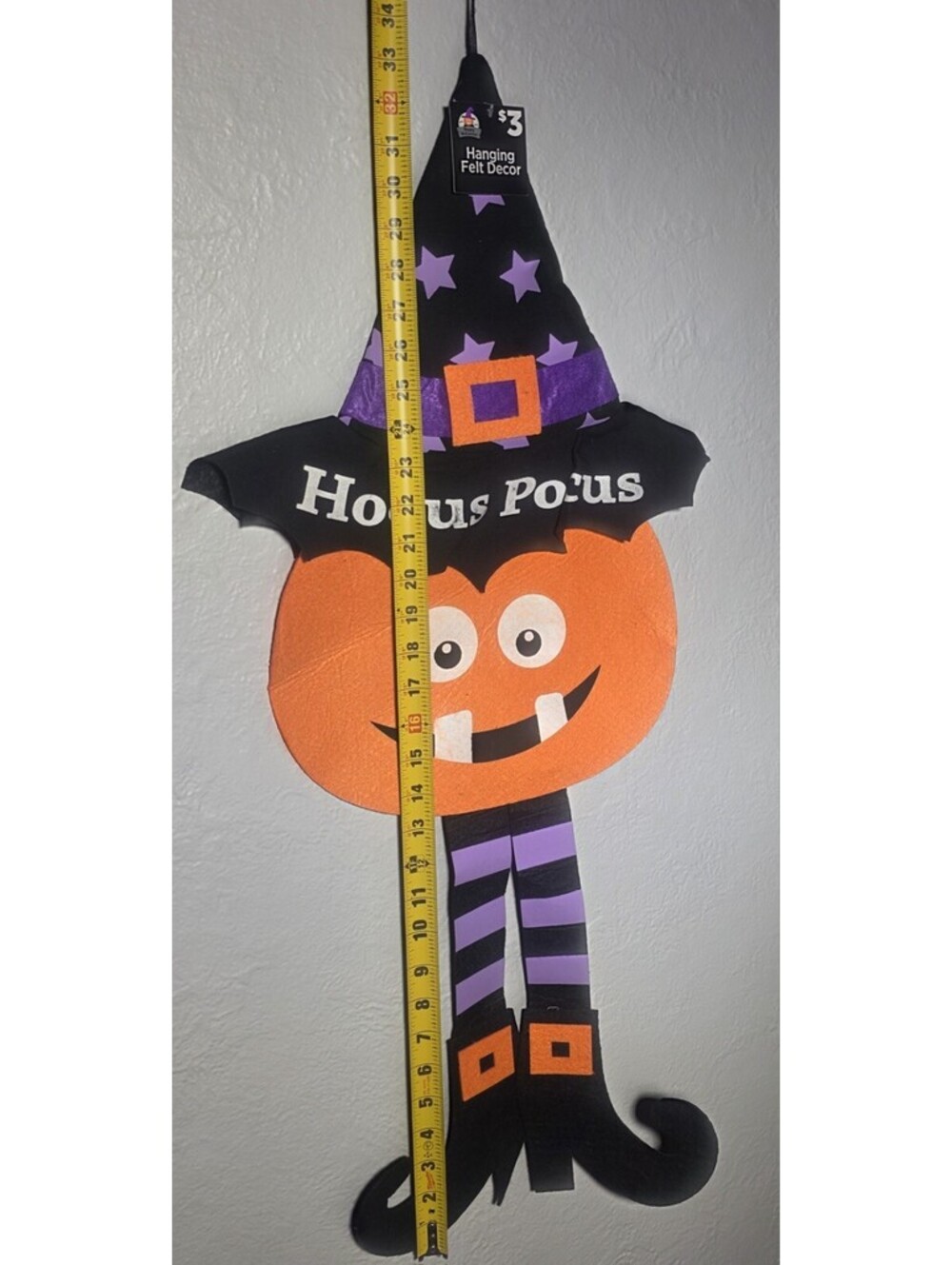 Cute Spooky Halloween-Pumpkin Hanging Decor- Trick Or Treat Hocus Pocus - New!